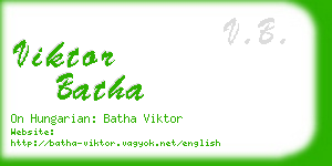 viktor batha business card